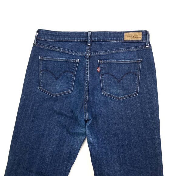 Levi's Demi Curve Classic Bootcut Women's size 12 Dark Wash Blue Denim Jeans - Picture 2 of 4